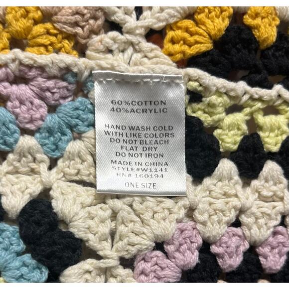 By Together Crochet Granny Square Cardigan Vest Women’s OS Cottagecore Boho EUC! - Picture 7 of 8